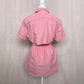 Upcycled Pink Button Front Two Piece Skirt Set, Size XS
