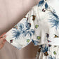Upcycled Vintage Fish Print Button Two Piece Skirt Set, Size M/L