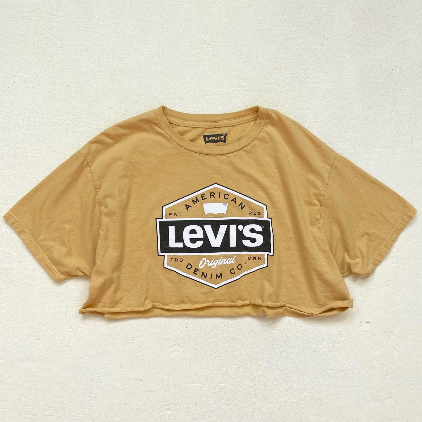 Reworked Levi’s American Denim Co Crop Tee, Size XL