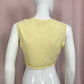 Reworked Adidas Distressed Yellow Crop Tank, Size Small