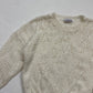 Vintage 80s/90s Garland Cream Fuzzy Open Knit Sweater, Size M/L