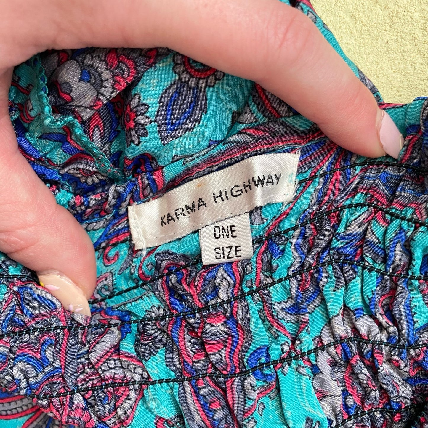 Secondhand Karma Highway Boho Hippie Floral Palazzo Pants, One Size