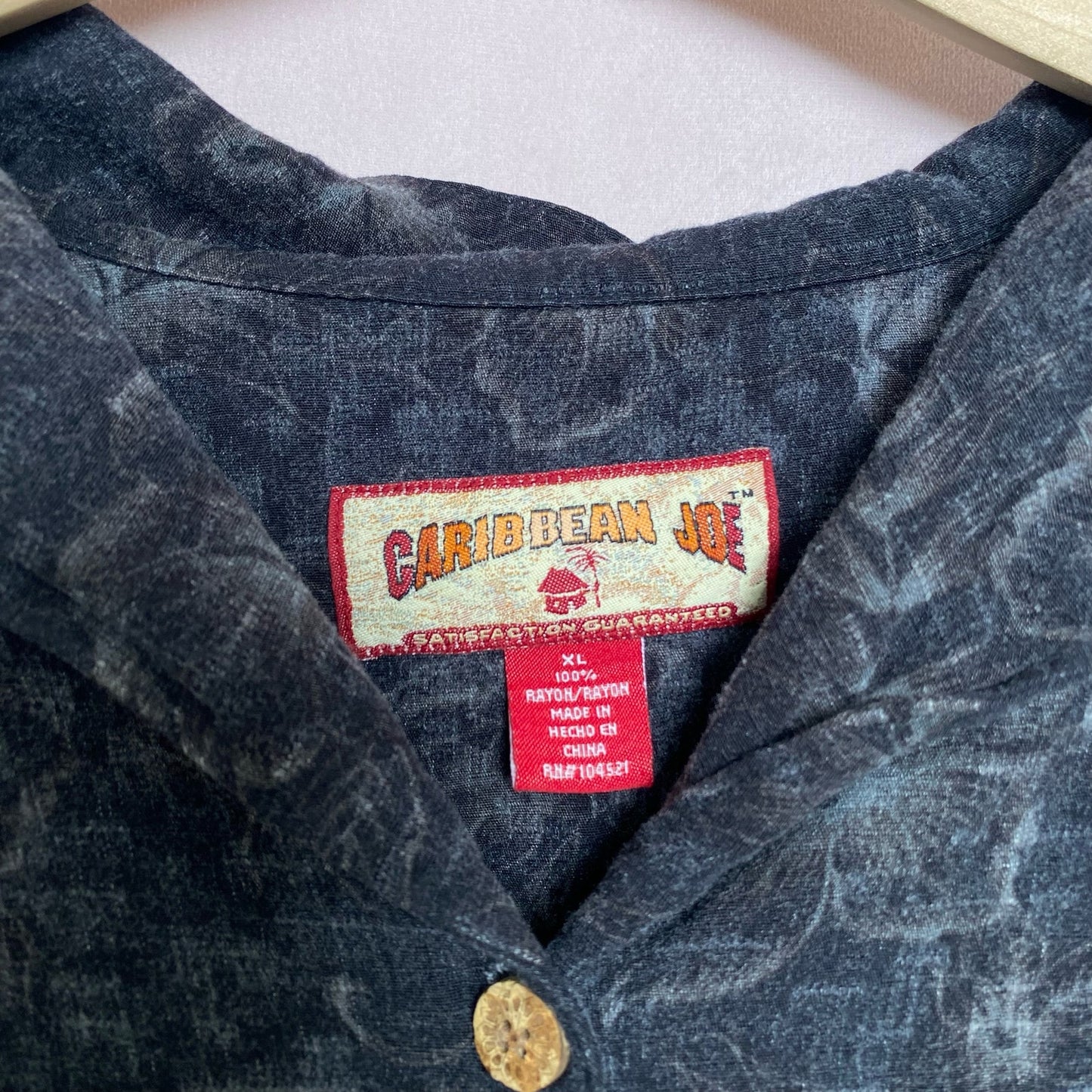 Vintage Caribbean Joe Hawaiian Shirt Button Down, Size XL