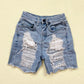 Secondhand Blank NYC Distressed Denim Bermuda Shorts, Size 24