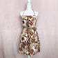 Y2K Flaxseed Floral Halter Mini Dress, Size Small