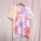 Upcycled I’m Distressed Ripped Tie Dye Tee, Size Large