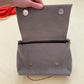 Secondhand Gray Vegan Suede Chain Crossbody/Shoulder Flap Handbag