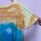 Upcycled Mokuyobi Distressed Tie Dye Mountain Tee, Size Medium