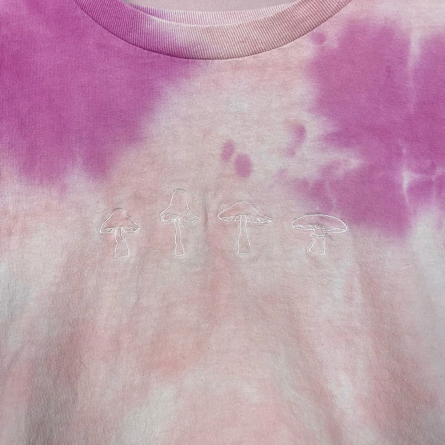 Upcycled PacSun Mushroom Tie Dye Crop Tee, Size Small