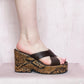 Secondhand Jonathan Martin Snakeskin Wedge Heeled Mules, Size 6