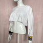 Reworked Distressed Smiley Face Crop Long Sleeve, One Size
