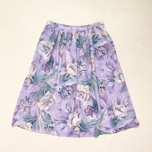 Vintage Alfred Dunner Floral A-Line Midi Skirt, Size 16