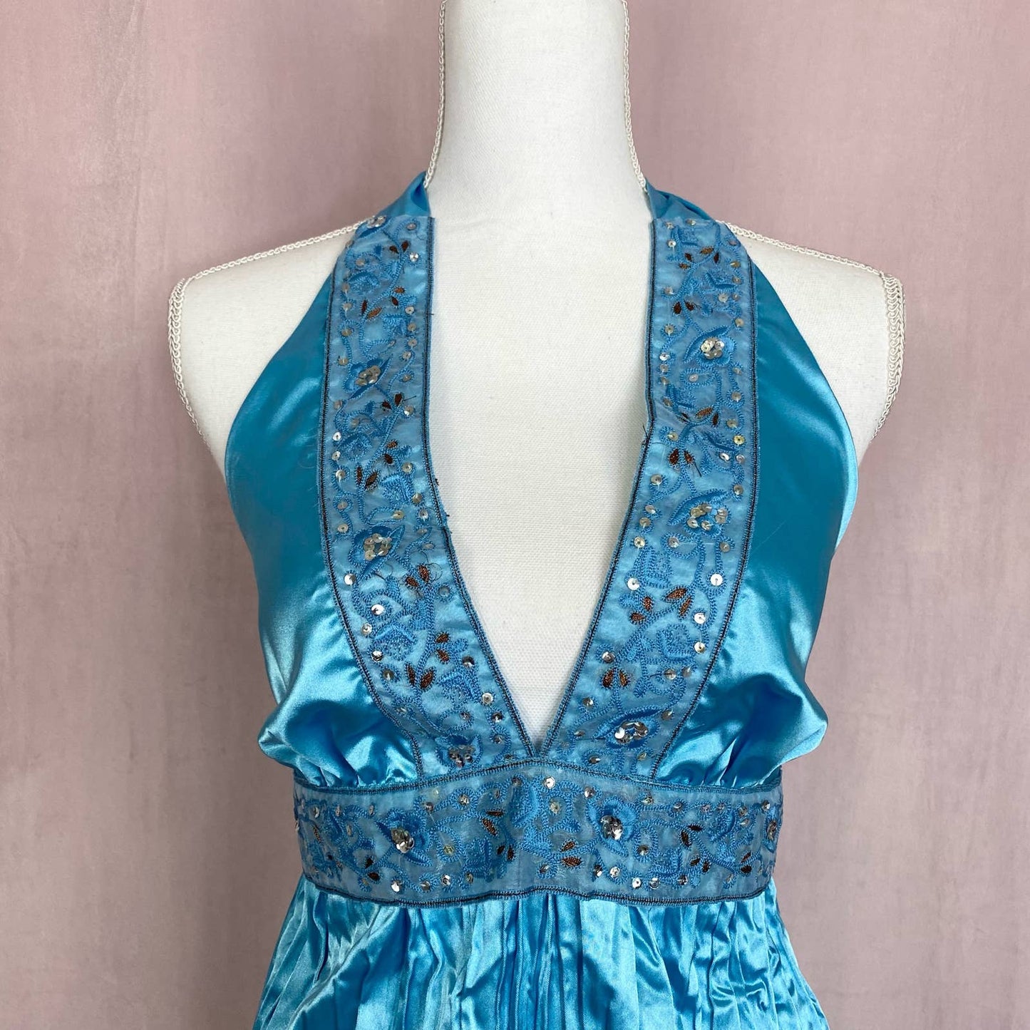 Vintage Frederick’s of Hollywood Satin Halter Tank Top, Size Large
