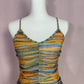 Secondhand Wild Fable Zigzag Ruched Tiered Mini Dress, Size Small