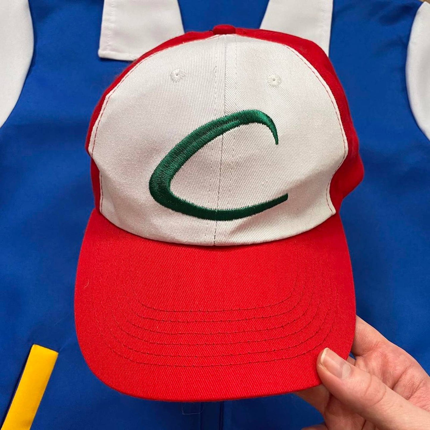 Secondhand Ash Ketchum Pokémon Costume Shirt & Cap, Size Medium