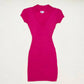 Secondhand Superdown Mariella Ribbed Mini Dress in Hot Pink, Size XS