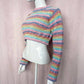 Reworked Philosophy Stripe Knit Crop Sweater, Size Small