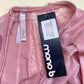 Secondhand Mono B Pink Flowy Pleated Crop Top Blouse, Size Medium