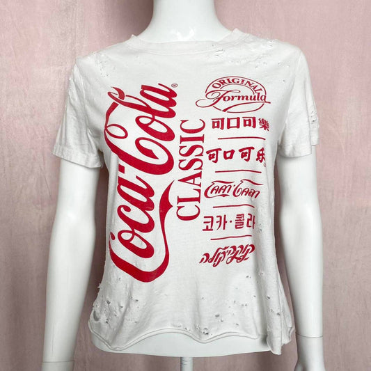 Reworked Coca Cola Distressed Tee, Size Small