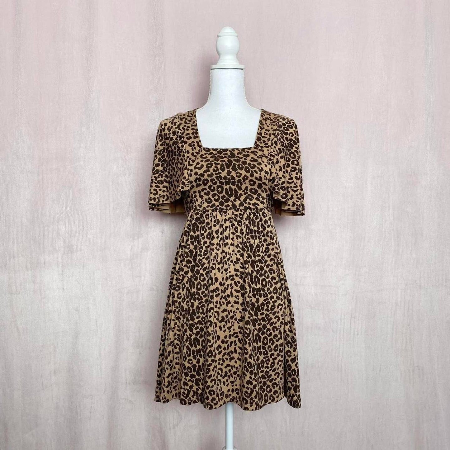 Secondhand Veronica M Leopard Print Mini Dress, Size Medium