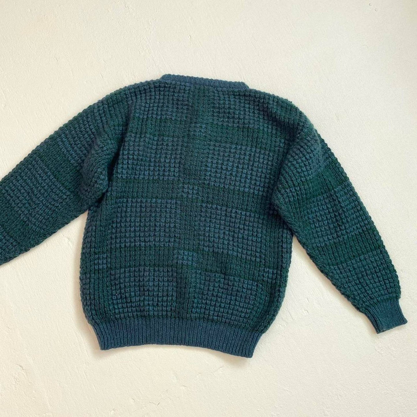 Vintage Chunky Knit Wool Sweater, Size Large