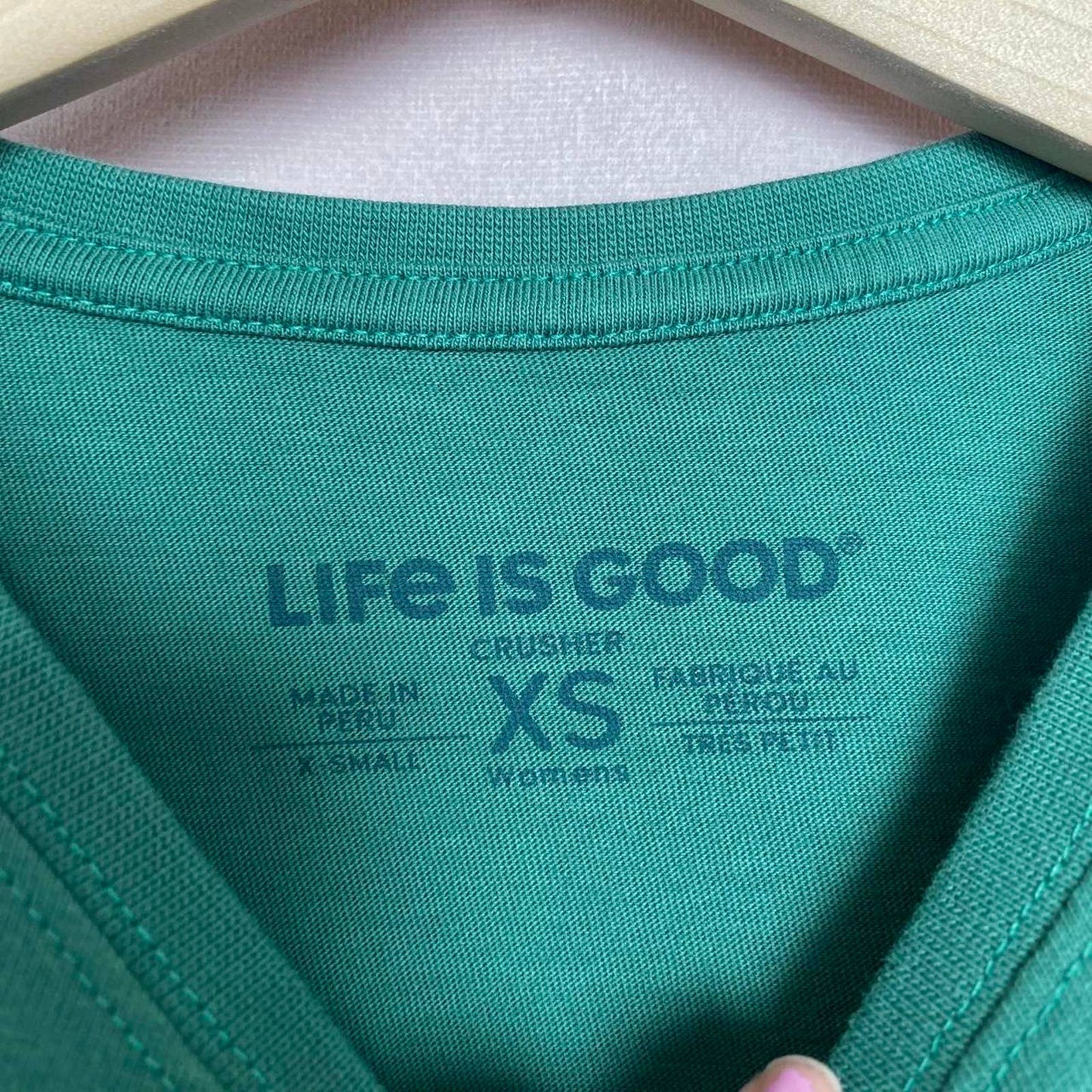 Reworked Life is Good Crop Winnie Crusher Tee, Size XS