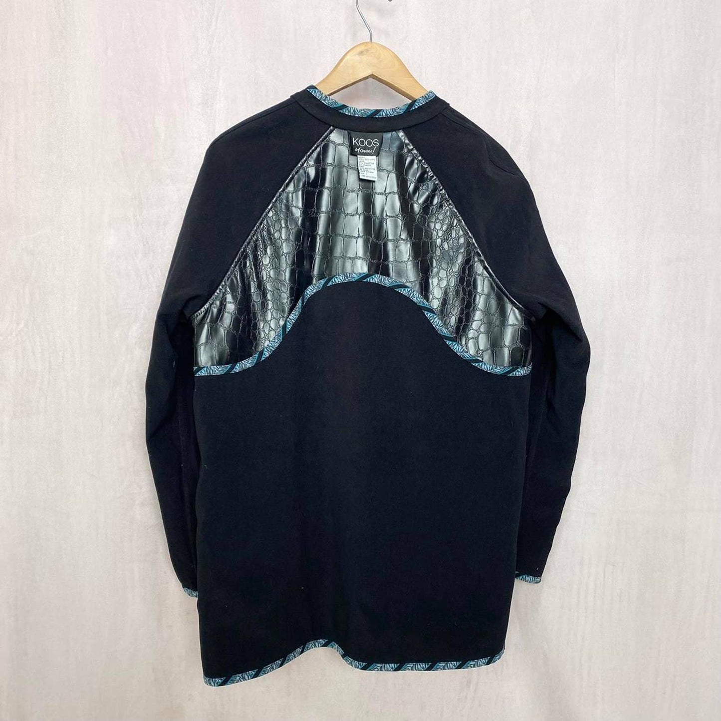 Vintage KOOS Of Course Reversible Vinyl Croc Leather Jacket, Size Large