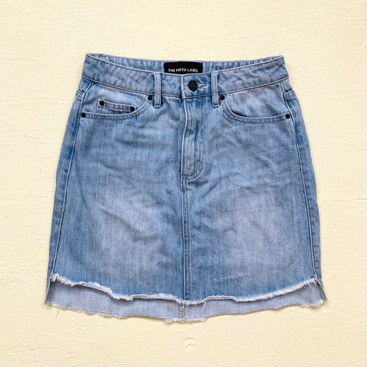 Secondhand The Fifth Label High Waisted Denim Mini Skirt, Size 25”