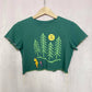 Reworked Life is Good Crop Winnie Crusher Tee, Size XS