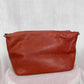 Vintage Tignanello Red-Orange Leather Shoulder Bag