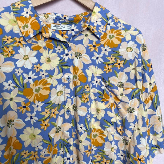 Y2K Arizona Jean Co Floral Button Up Shirt, Size XXXL