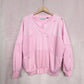 Upcycled Vintage Prestige Global Distressed Pink Crewneck, Size XL