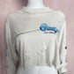 Upcycled Oasis Lake Travis Distressed Crop Long Sleeve, Size Large
