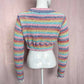 Reworked Philosophy Stripe Knit Crop Sweater, Size Small