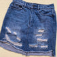 Secondhand The Fifth Label Distressed Denim Mini Skirt, Size 25”