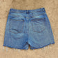 Reworked PacSun Floral Embroidered Cut Off Denim Shorts, Size 30