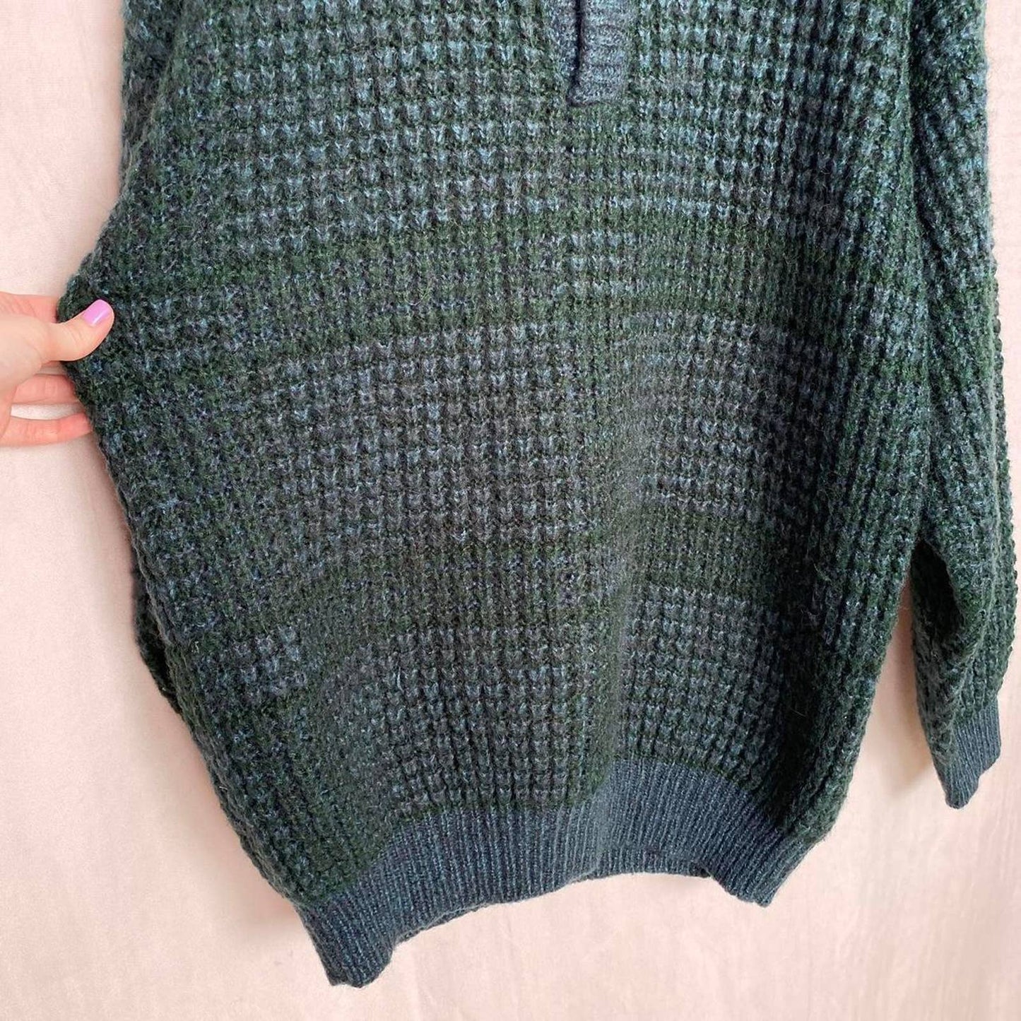 Vintage Chunky Knit Wool Sweater, Size Large