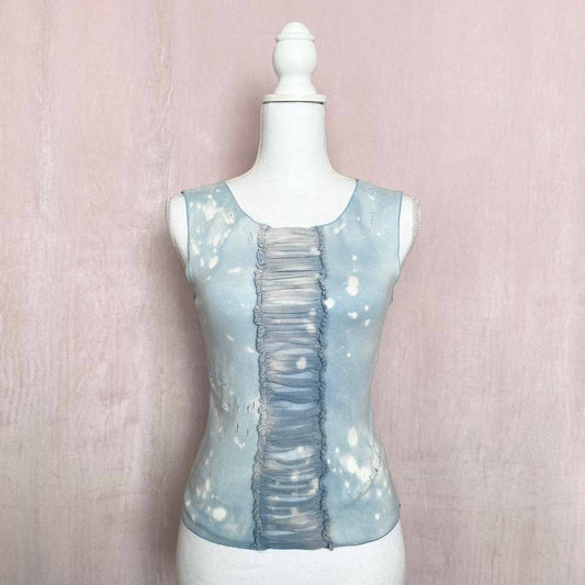 Upcycled Anthropologie Acid Wash Distressed Tank Top, Size Small