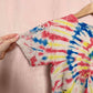 Reworked Tie Dye Distressed Crop Baby Tee, Size XS