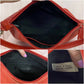 Vintage Tignanello Red-Orange Leather Shoulder Bag