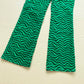 Secondhand Wild Fable Green Swirly Corduroy Flare Pants, Size Small