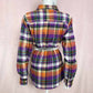 Upcycled Stussy Flannel Crop Jacket & Skirt Set, Size Small