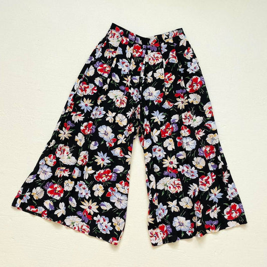 Vintage Liz Claiborne Floral Culotte Pants, Size 6