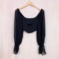 Secondhand Urban Outfitters Off Shoulder Balloon Sleeve Crop Top, Size XS