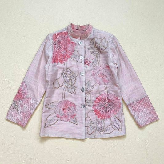 Vintage Draper’s & Damon’s Pink Floral Blazer Jacket, Size PS