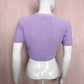 Reworked DoDo Short Sleeve Knit Crop Cardigan, Size XS