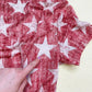 Reworked Christopher & Banks Red Star Stretchy Crop Top P/S Y2K Grunge Patriotic