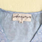 Secondhand Wishing Waves Blue Satin Leopard Print Blouse, Size Small