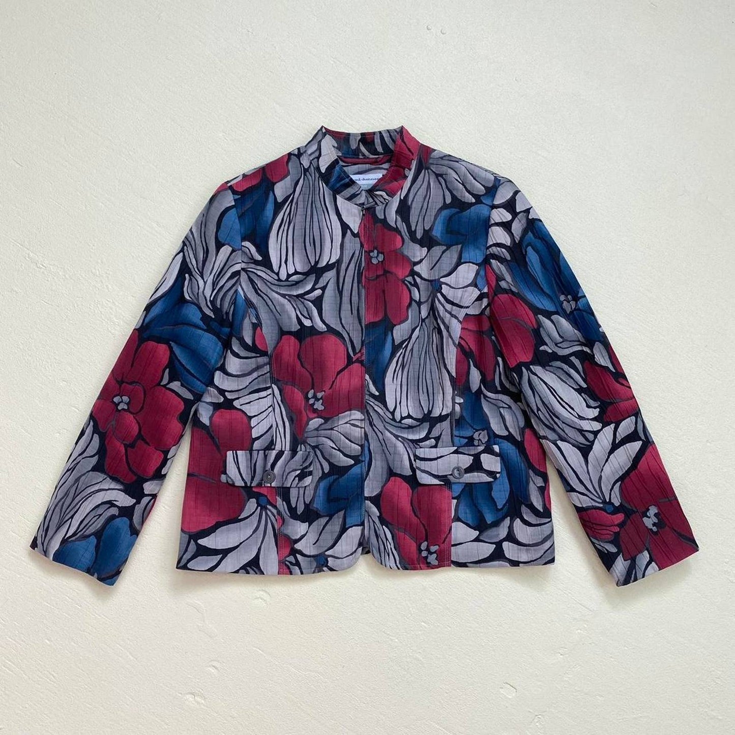 Vintage Alfred Dunner Floral Zip Up Blazer Jacket, Size 14P
