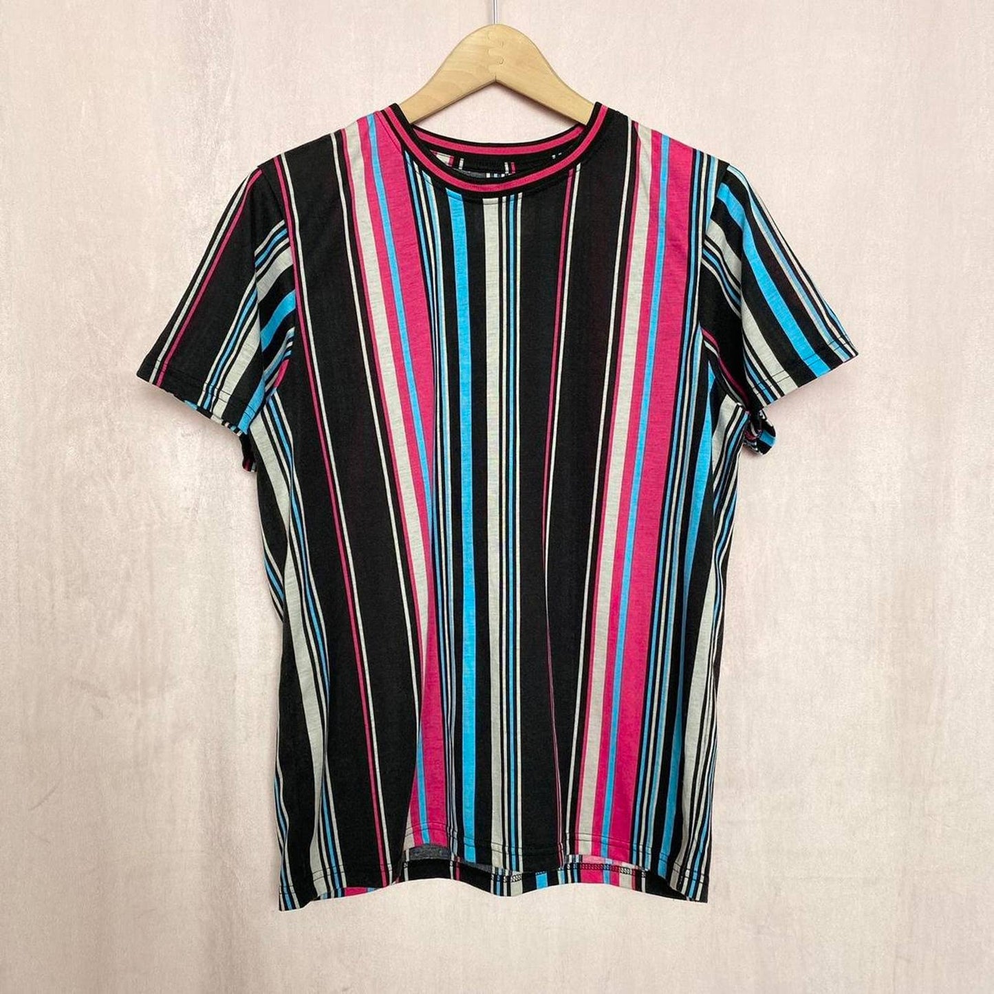 Secondhand Fresh Prints of Bel-Air Colorful Striped Tee, Size Medium